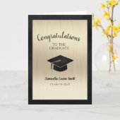 2023年卒業金ゴールドおめでとう カード (黄色い花)