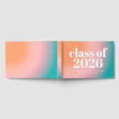 2023年卒業 カラフルグラデーション オリジナル ゲストブック (全面)