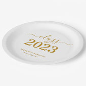 2023年卒業 ゴールドスクリプト 卒業式  ペーパープレート (アングル)