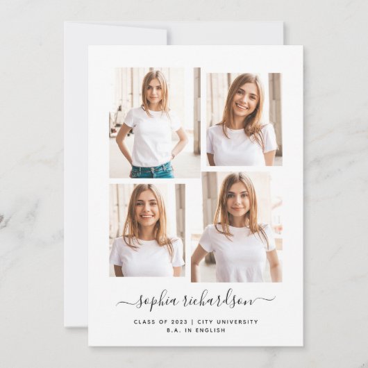 2023年卒業 |フォトモダンコラージュ数々のレイアウト (正面)