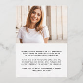 2023年卒業 |フォトモダンコラージュ数々のレイアウト 箔招待状 (裏面)