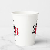 2023年卒業 赤 モダン Typography 紙コップ (右)