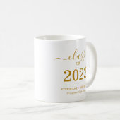2023年卒業 金色のモダンスクリプト 卒業記念 コーヒーマグカップ (正面右)