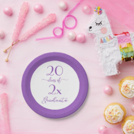 2023年大学院バイオレットタイポグラフィ ペーパープレート