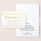 2023年大学院名おめでとうございます 箔カード (ディスプレー)