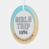 2023年女子旅トロピカルな勾配カスタム ガラスオーナメント (正面左)