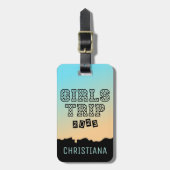 2023年女子旅 女子週末バケーション グラデーション ラゲッジタグ (正面縦)