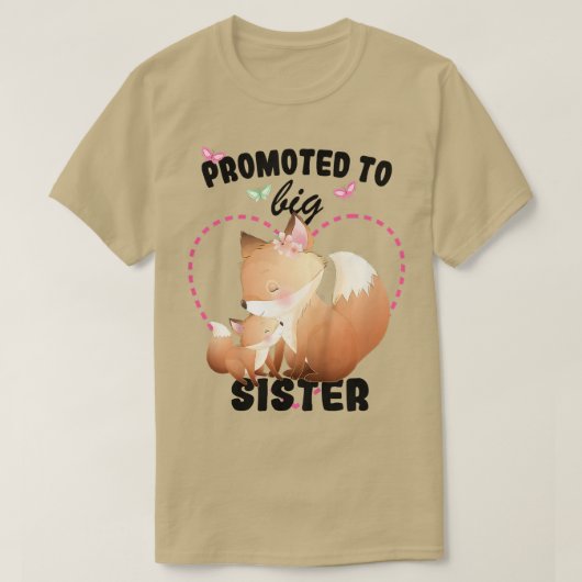2023年姉に昇進キツネ妊娠アナウンス Tシャツ (デザイン正面)