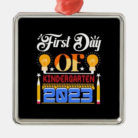 2023年幼稚園の初日 メタルオーナメント (正面)