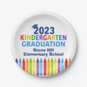 2023年幼稚園卒業学校カスタムパーティー ペーパープレート (正面)