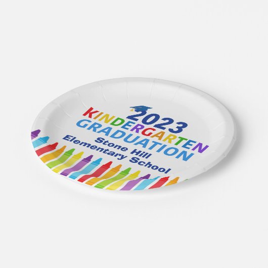 2023年幼稚園卒業学校カスタムパーティー ペーパープレート (アングル)