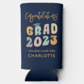 2023年度おめでとう卒業パーティーレトロ スリム缶クーラー (裏面)