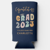 2023年度おめでとう卒業パーティーレトロ スリム缶クーラー (正面)