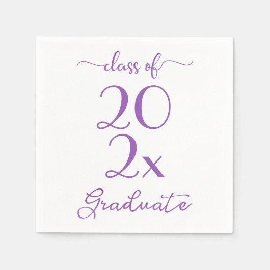 2023年度バイオレットエレガントタイポグラフィ スタンダードカクテルナプキン (正面)