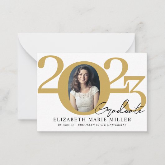 2023年度写真卒業発表 ノートカード (正面)