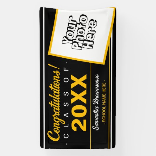 2023年度写真学校の黒人卒業 横断幕 (縦)