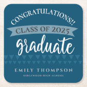 2023年度卒業おめでとう スクエアペーパーコースター (正面)