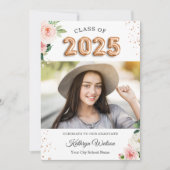 2023年度卒業バラ金ゴールドバルーンフローラ 案内状 (正面)