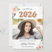 2023年度卒業バラ金ゴールドバルーンフローラ 案内状 (正面)