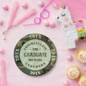 2023年度卒業パーティカモフラージュカスタム迷彩柄 ペーパープレート (パーティー)