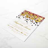 2023年度卒業パーティーのクラス 箔招待状 (回転した状態)