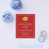 2023年度卒業パーティーレッドゴールドフライヤー チラシ (シングル)