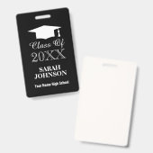 2023年度卒業パーティー名バッジのクラス バッジ (正面＆裏面)