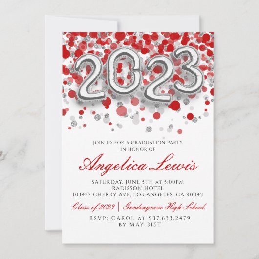 2023年度卒業パーティー招待状 招待状 (正面)