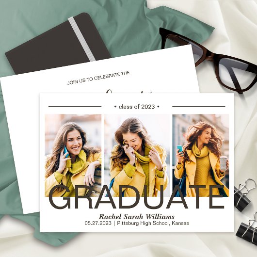 2023年度卒業パーティー3枚の写真 案内状