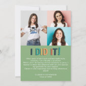 2023年度卒業パーティー レトロカラフル卒業写真4 招待状 (裏面)