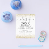 2023年度卒業写真ホワイト金ゴールドクラス チラシ (シングル)