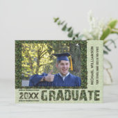 2023年度卒業写真迷彩柄カスタムパーティー 招待状 (スタンド正面)