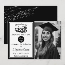 2023年度卒業式（モノクローム） 招待状