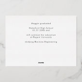 2023年度卒業生発表 マルチ写真付き 箔招待状 (裏面)