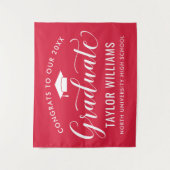 2023年度卒業生 赤い卒業おめでとう タペストリー (正面)