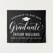 2023年度卒業生 黒い卒業式の祝賀 タペストリー (正面(横))