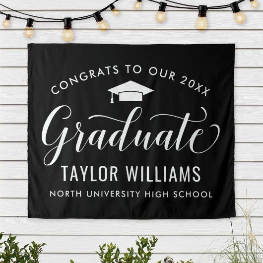 2023年度卒業生 黒い卒業式の祝賀 タペストリー