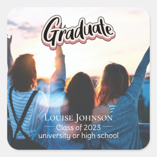 2023年度卒業発表区分 スクエアシール (正面)