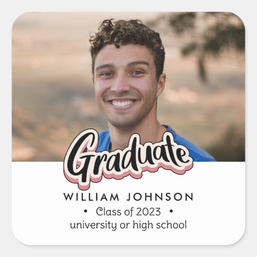 2023年度卒業発表区分 スクエアシール (正面)