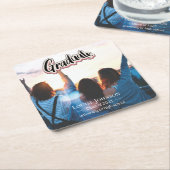 2023年度卒業発表区分 スクエアペーパーコースター (アングル)