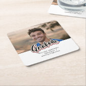 2023年度卒業発表区分 スクエアペーパーコースター (アングル)