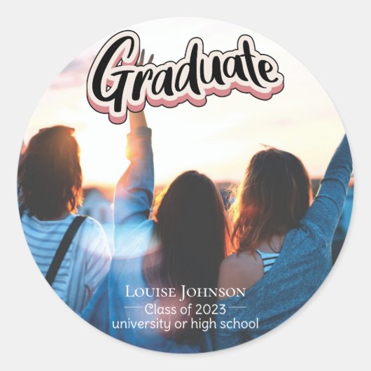 2023年度卒業発表区分 ラウンドシール (正面)