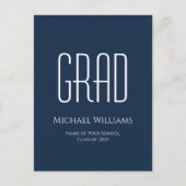 2023年度卒業発表葉書のクラス 案内ポストカード (正面)