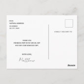 2023年度卒業 ありがとう 黒金 ポストカード (裏面)