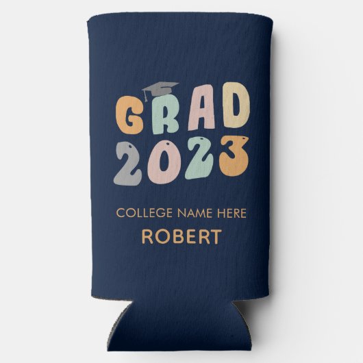 2023年度大学大学院卒業記念パーティーレトロ スリム缶クーラー (裏面)