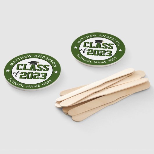 2023年度森林グリーン卒業パーティーのクラス ハンドファン (組立なし)