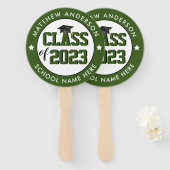 2023年度森林グリーン卒業パーティーのクラス ハンドファン (正面&裏面)