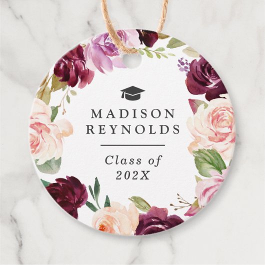 2023年度紫紫色フローラ卒業 フェイバータグ (正面)