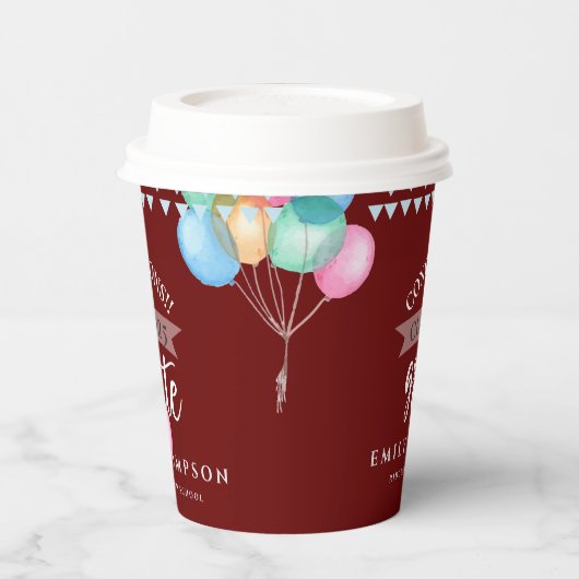 2023年度赤卒業 紙コップ (左)