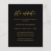 2023年度 エレガントゴールドスクリプトの卒業招待状 チラシ (裏面)